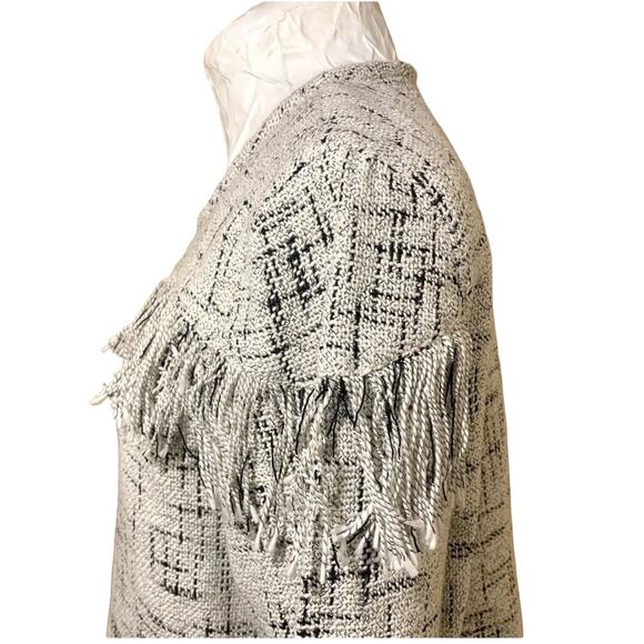 Womens Tweed Knit Fringe Top Woven Western Cowgirl Rodeo Business Casual Twee - Picture 6 of 11